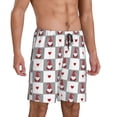 thumbnail image 2 of Sikiie Gnomes and Hearts Mens Pajama Shorts, Lightweight Lounge Pant with Pockets Soft Sleep Pj Shorts for MenLarge, 2 of 6