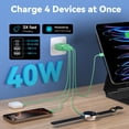 thumbnail image 4 of Bloque de cargador USB C Ubearkk 40 W, 4 puertos tipo C, carga rápida, 4 of 7
