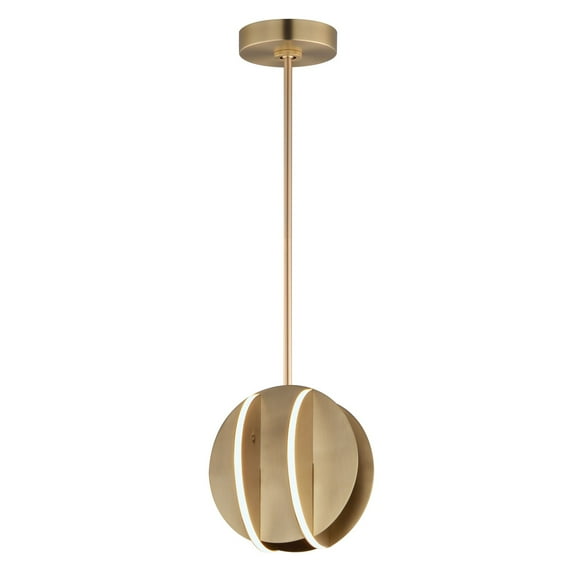 8.5 Inch 18W 1 Led Mini Sphere Pendant-Satin Brass Finish Et2 Lighting E21482-Sbr