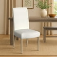 thumbnail image 6 of Jay Dining Chair Set of 2- Scalloped Details- Cream White Woven Fabric, 6 of 6