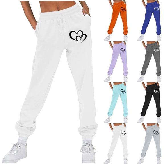 KeShDi Winter Cotton Sweatpants Women Women Casual Trousers and Trousers Plus Velvet Running Fitness Sports Pants Pink S