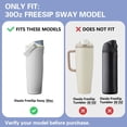 thumbnail image 2 of Replacement Lid for Owala FreeSip Sway 30 oz 40 oz Water Bottle & Tumbler，Leakproof One Button Replacement Cap for Owala Freesip Sway Cup Top Accessories, BPA Free (Pink, 30 oz), 2 of 7