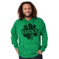 thumbnail image 3 of Lucky 4 Leaf Clover St Patrick's Day Hoodie Sweatshirt Women Men Brisco Brands X, 3 of 6