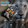 thumbnail image 4 of Binoculares de Visión con Zoom Digital de 16 Aumentos para Exteriores, Videocámara HD 4K, Cámara de Visión Infrarroja Digital Telescópica para ., 4 of 8