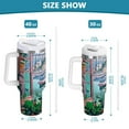 thumbnail image 6 of Yayeee 30oz Stainless Steel Tumbler with Straw and Handle Double-Wall Insulated Travel Water Bottle, Pink Door, 6 of 8