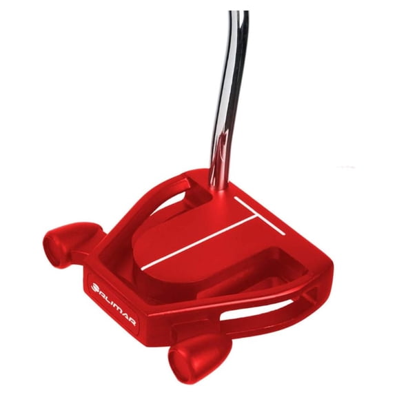 Golf F80 Mallet Putter, Red/Black with Oversize Putter Grip