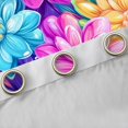 thumbnail image 4 of jejeloiu Watercolor 3D Flower Black Out Curtains,Colorful Floral Curtains Pack of 2 (42x63 Each),Pink Blue Orange Bedroom Curtains For Adult,Breathable Home Decor, 4 of 6