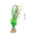 thumbnail image 4 of Unique Bargains 1pcs Fish Tank Aquarium Decorations Plants Wine Red 5.12" Plastic Plants for Aquarium Decor, 4 of 7