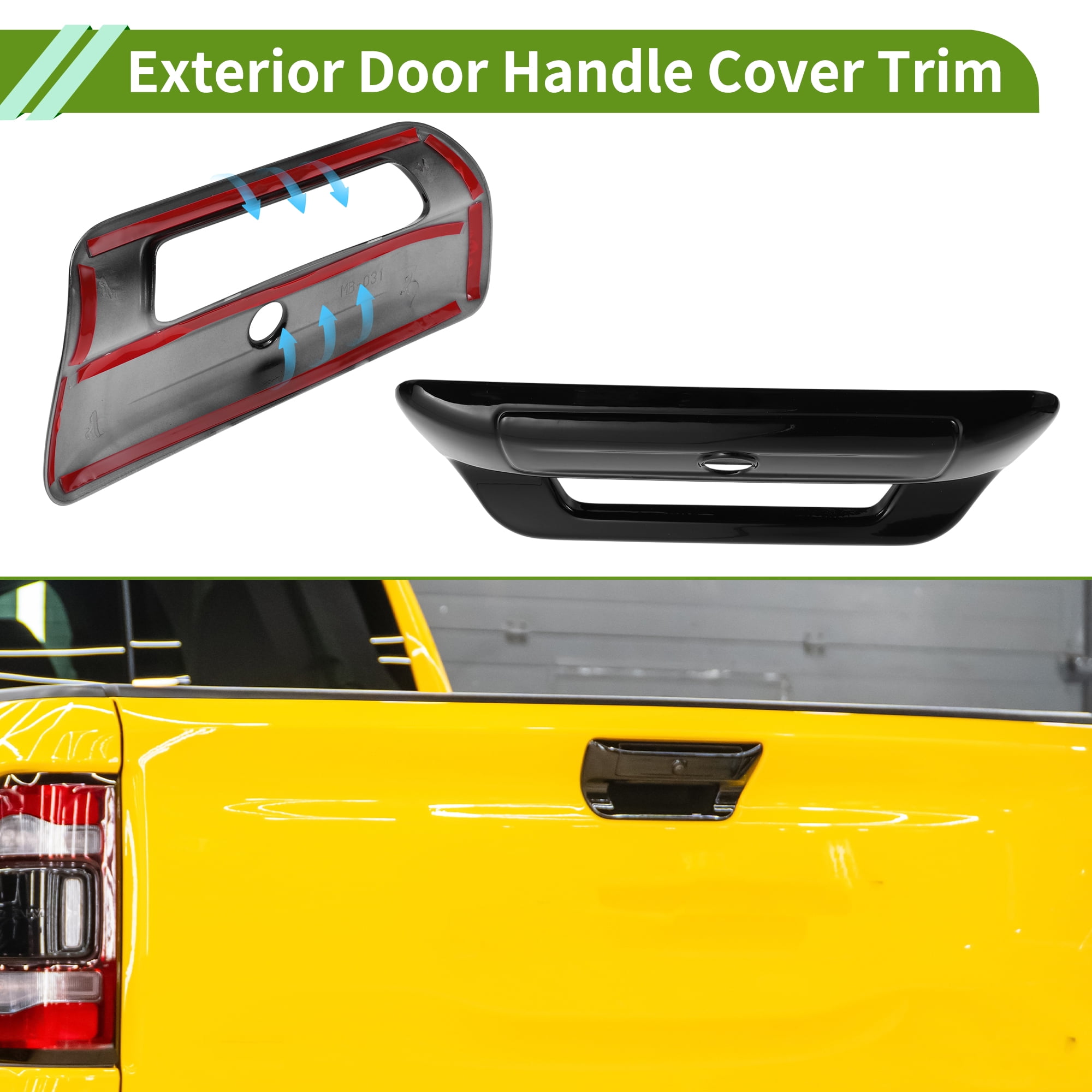 Unique Bargains Durable ABS Handle Cover Black for Dodge for Ram 1500 2500 3500 2019-2025