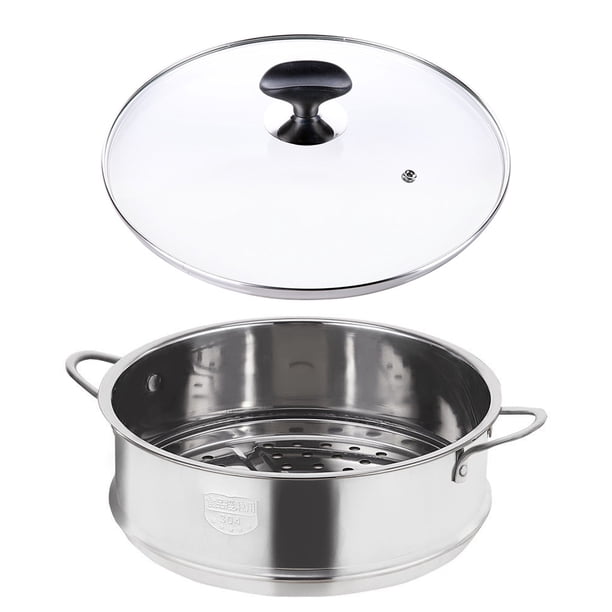 EeaseMX Vaporera doméstica de doble asa, utensilios de cocina para cocinar al vapor, olla de vapor doméstica