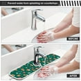 thumbnail image 5 of Christmas Lollipops Candy Cane Sink Splash Guard for Faucet 2 Packs Faucet Absorbent Mats, Gingerbread Cookies Faucet Handle Drip Catcher Quickly Drying Mat for Kitchen Counter Bathroom, 14.9"x5.5", 5 of 7
