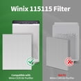 thumbnail image 3 of FFAC 115115 Replacement Filter for Winix Air Purifier C535 , 4 Pack HEPA Filter, 3 of 7