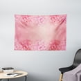 thumbnail image 1 of Light Pink Tapestry, Plum Blossom Botany Beauty Natural Spring Elegance Flowers Background Print, Wall Hanging for Bedroom Living Room Dorm Decor, 60W X 40L Inches, Coral Ruby, by Ambesonne, 1 of 2