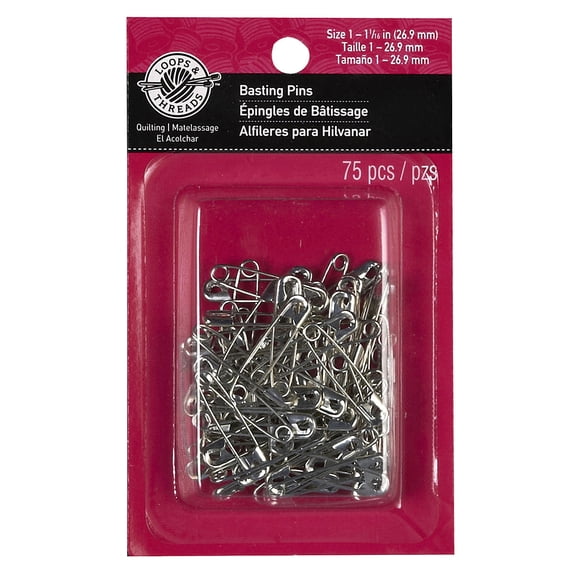 Loops & Threads 1 1/16" Basting Pins, 12 Packs: 75 ct. (900 total)