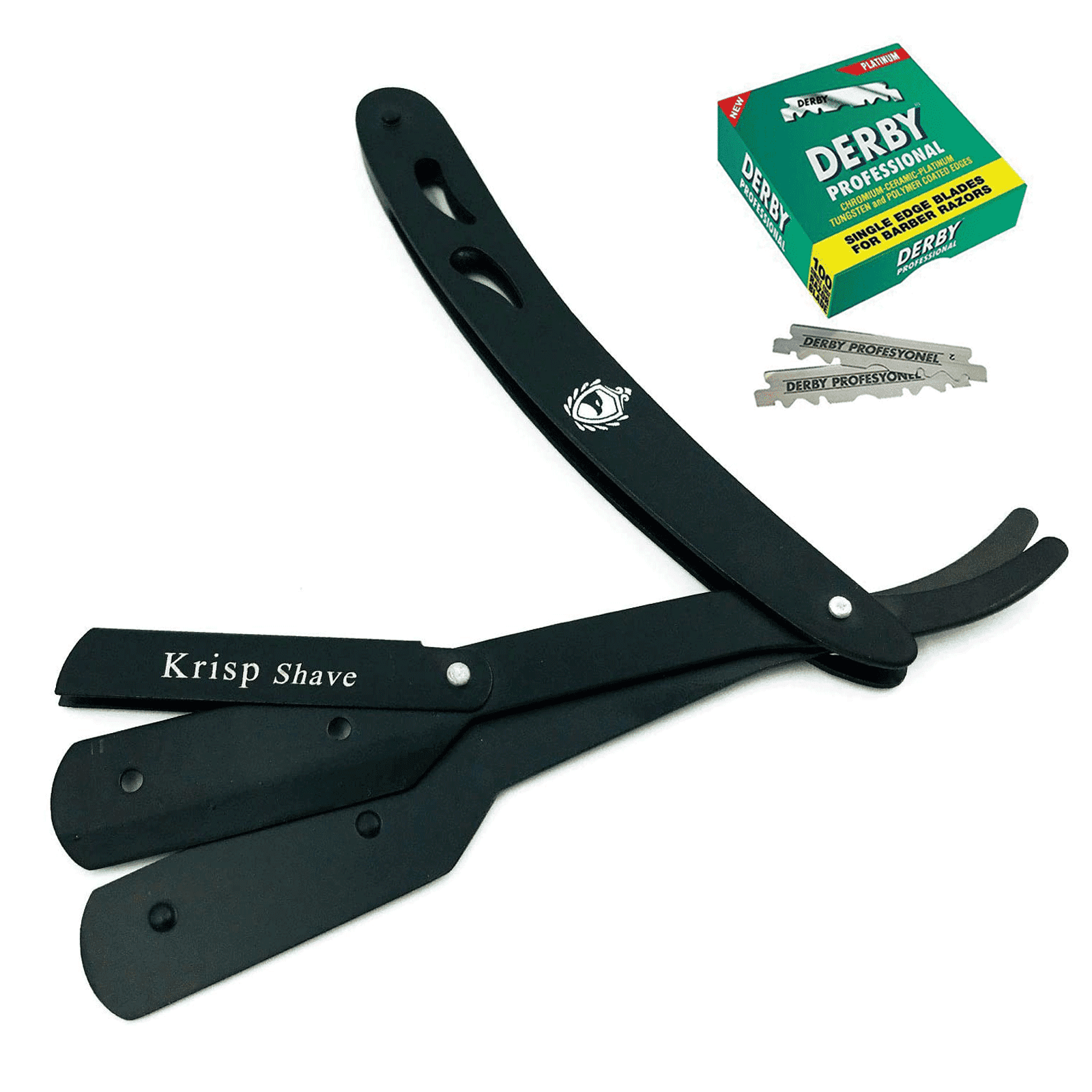 Barber Salon Straight Edge Shaving Razor For Men's Beard Shave + 100 Blades