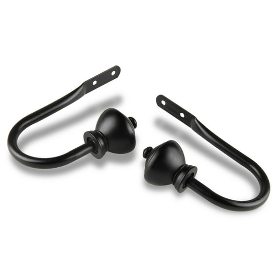 Giannie Curtain Rod Holdback - Black