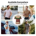 thumbnail image 4 of Kdxio Christmas Vintage Red Truck Print Men's Short Sleeve Polo Shirt,Midweight Men's Shirt, 4 of 6