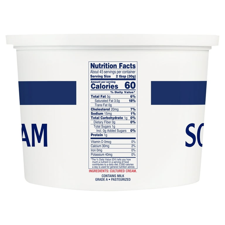 Daisy Sour Cream Nutritional Information Home Alqu
