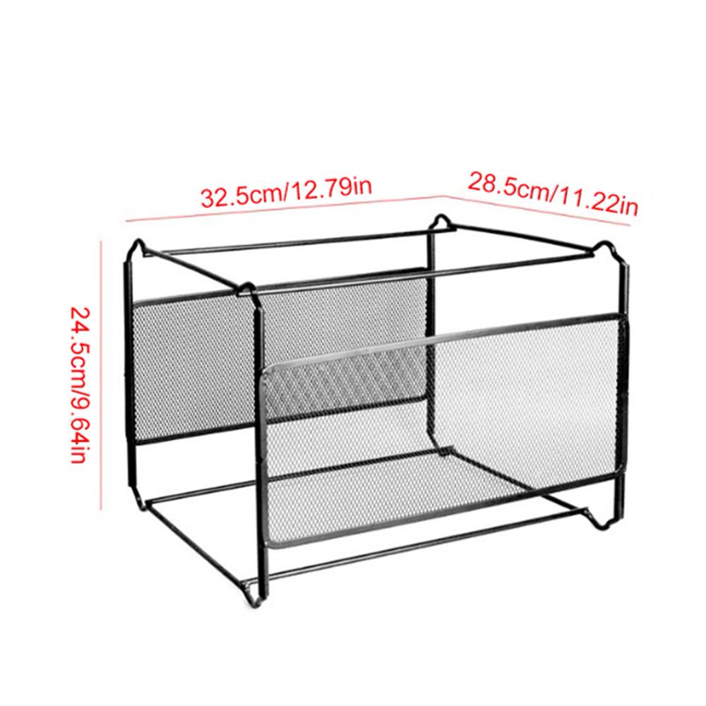 ankishi Hanging File Folder Box, Mesh Metal File Organizer Box Hanging