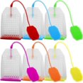 thumbnail image 1 of 6 paquetes de 6 bolsas de filtro de té de silicona, esterilizador reutilizable con 6 colores, 1 of 5