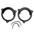 thumbnail image 1 of 2 piezas de anillo adaptador de altavoz negro de 6,5 pulgadas con arnés de 2 cables de repuesto para Nissan Murano Sentra 2000-2019, 1 of 14