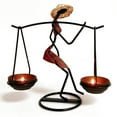 thumbnail image 6 of Nordic Metal Candlestick Abstract Character Burdened Girl Sculpture Candle Holder Handmade Figurines Home Decoration, 6 of 10