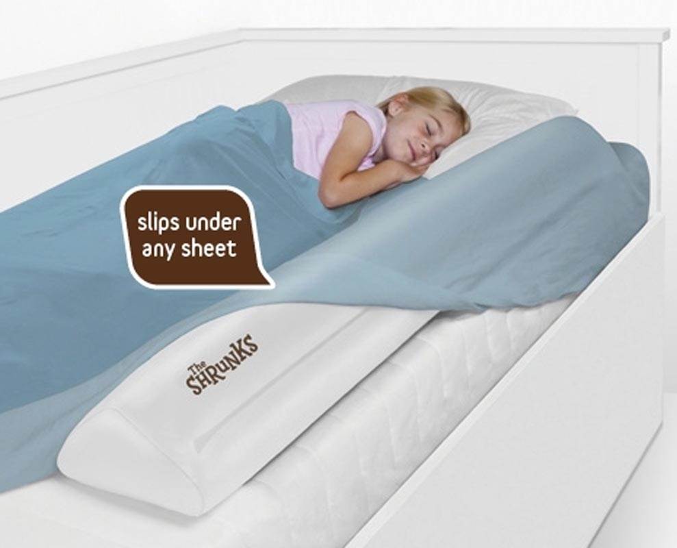 {2 Pack} The Shrunks Toddler Inflatable Bed Rail Bumpers for Twin, Full, Queen, King Size Beds