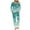 Mint Green, variant on Tnhcen Festive Women's Christmas Pajamas Set Long Sleeve 2-Piece Sleepwear with Pockets Cute Print Nightwear Lounge Homewear S-3XL