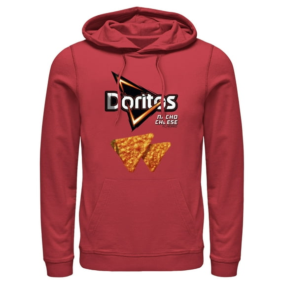 Men's Doritos Nacho Cheese Logo Pull Over Hoodie Red Medium
