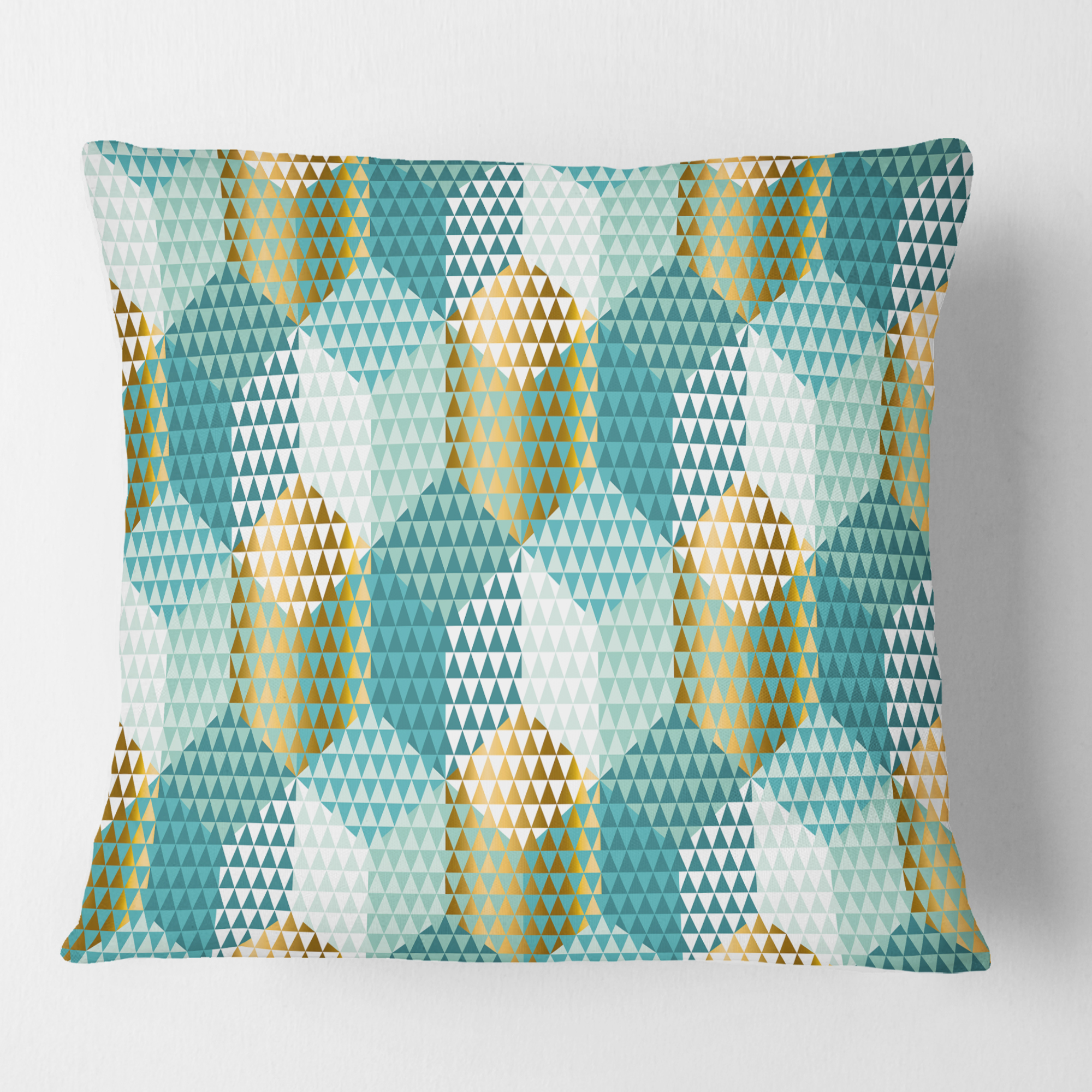 Designart Retro Hexagon Pattern IV' Mid-Century Modern Throw Pillow - 18x18
