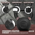 thumbnail image 4 of Powder Coated Cast Iron Kettlebell Strength Training Kettlebells Weight Set for Full Body Workout, Home Gym, 4 of 4