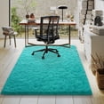 thumbnail image 4 of Janvonne Fluffy Teal Blue Area Rug for Bedroom Living Room Soft 4x6 Fuzzy Rugs Non-Shedding Indoor Plush Rug for Nursery Kids Room Dorm Room Home Decor, High Pile Shaggy Floor Carpets, 4 of 8