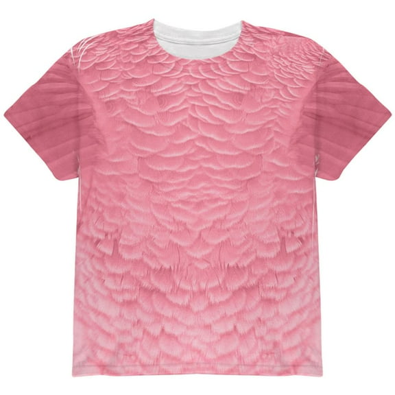 Halloween Pink Flamingo Costume All Over Youth T Shirt