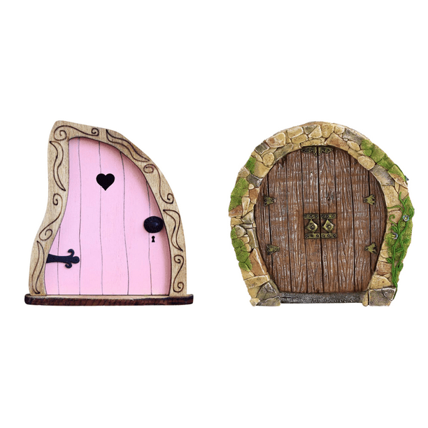 Puerta Hadas Casa Muñecas Elfo en Miniatura Artesanía para Árboles Jardín (4)
