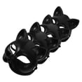 thumbnail image 4 of Máscara de gato para mascarada: 4 máscaras de gato negro de plástico para Halloween, fiestas de disfraces, cosplay, bailes de máscaras, máscaras de animales para mujeres y hombres., 4 of 8