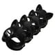 thumbnail image 4 of Máscara de gato para mascarada: 4 máscaras de gato negro de plástico para Halloween, fiestas de disfraces, cosplay, bailes de máscaras, máscaras de animales para mujeres y hombres., 4 of 8