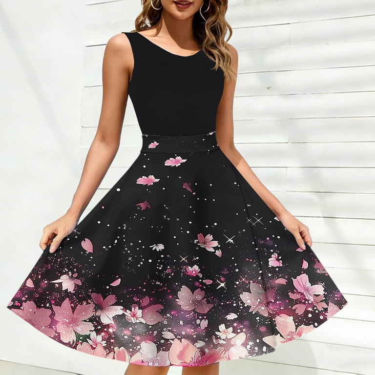 midi plus size holiday dresses Ever-Pretty Plus Size Chiffon Midi Dress for Garden Party Events main image 1