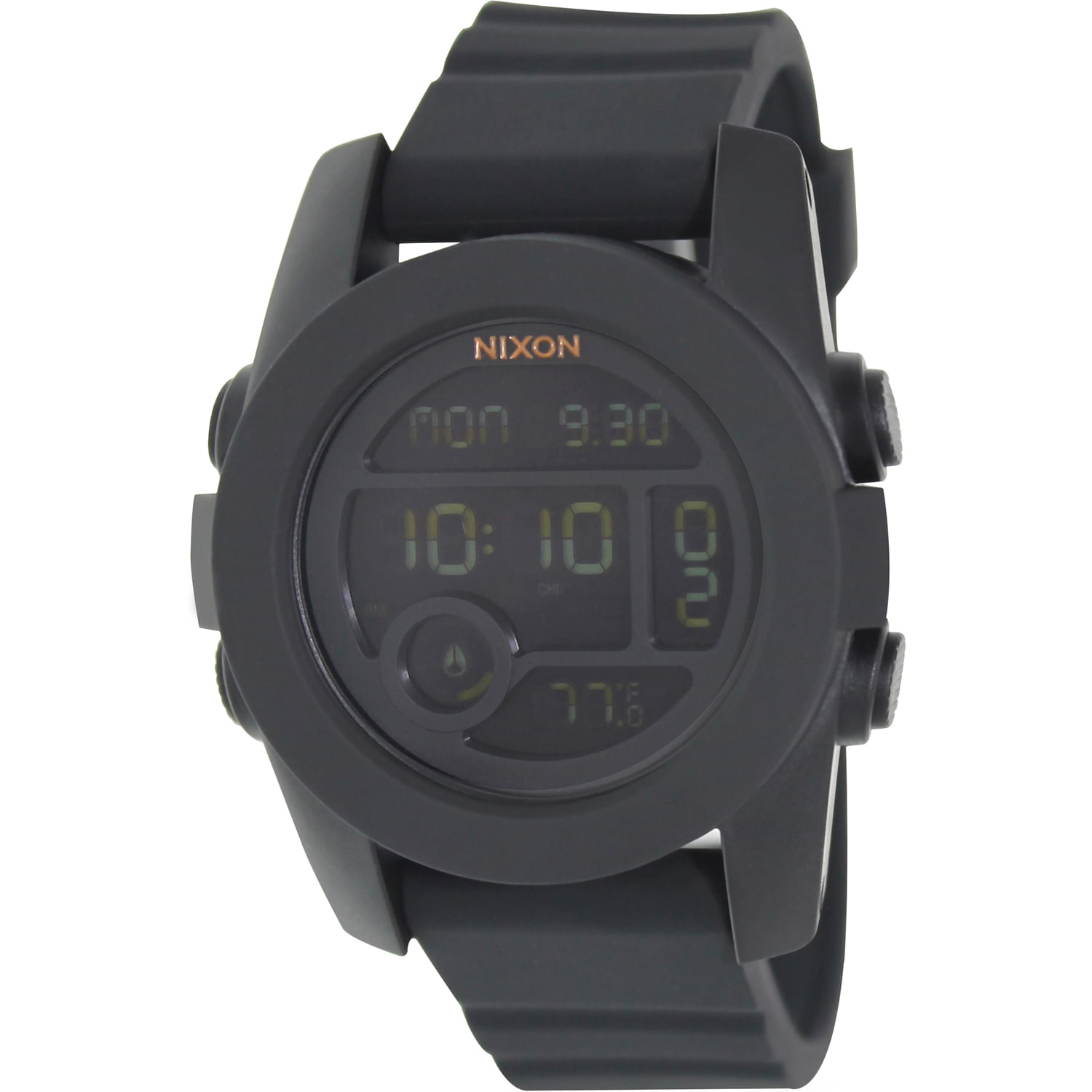 Nixon Men's Unit 40 A490001 Black Rubber Quartz Sport Watch