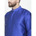 thumbnail image 2 of eloria Men's Traditional Royal Blue Thread Work Pathani Kurta, 2 of 7