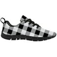 thumbnail image 4 of Customuart Plaid Sneakers Men Running Shoes Black White Sneakers Size 8.5, 4 of 5
