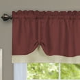 thumbnail image 3 of Darcy Window Light Filtering Curtain Valance - 58" x 14" - Marsala/Tan, 3 of 6