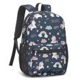 thumbnail image 2 of Unicorn and Rainbow Blue Pattern 17" School Backpacks for Teens,Waterproof Oxford Fabric,S-Shape Padded Straps for School,Travel,Hiking,Camping, 2 of 6