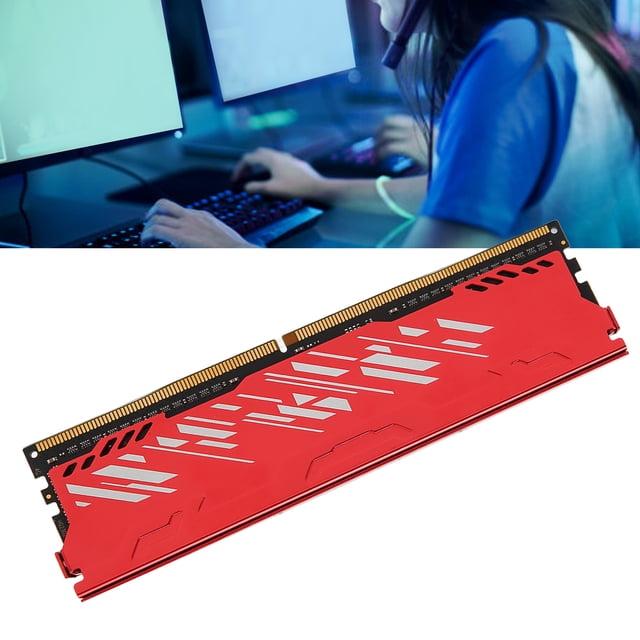 Desktop Memory Module, Red DDR4, 2666MHz, Aluminium Alloy, Gaming RAM, Computer Chassis Upgrade with Increased Performance, Fast Cooling, 1.2V Standard Voltage