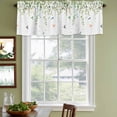 thumbnail image 3 of Eucalyptus Leaves Curtain Valances for Windows, Kitchen Valance Window Treatments Panel 2 Pack, Spring Green Birds Botanical Rod Pocket Short Curtains for Bathroom Bedroom 42 x 12 Inch, 3 of 8