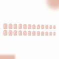 thumbnail image 2 of EBCUE Press on Nails Short Soft Bare Solid Color Square Fake Nails 24Pcs 10 Sizes Reusable Glossy Stick on Nails with Jelly Adhesive Tabs Manicure Tools for Daily Wear, 2 of 9