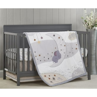 Bedtime Originals Ocean Mist 3-Piece Pink/Gray/Yellow Baby Crib