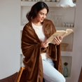 thumbnail image 2 of Soft Throw Blanket, 127 X 178 Cm Fleece Velvet Blanket For Sofa Settees, Fluffy, 2 of 9