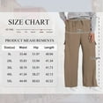 thumbnail image 4 of SWQZVT Womens Pants Plus Size Cargo Pants with Pockets Elastic Waist Drawstring Pants for Women Lightweight Wide Leg Pants 5XL, 4 of 7