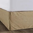 thumbnail image 1 of HiEnd Accents Tan Velvet Tailored Bed Skirt, Full 16 Drop Full Tan, 1 of 1