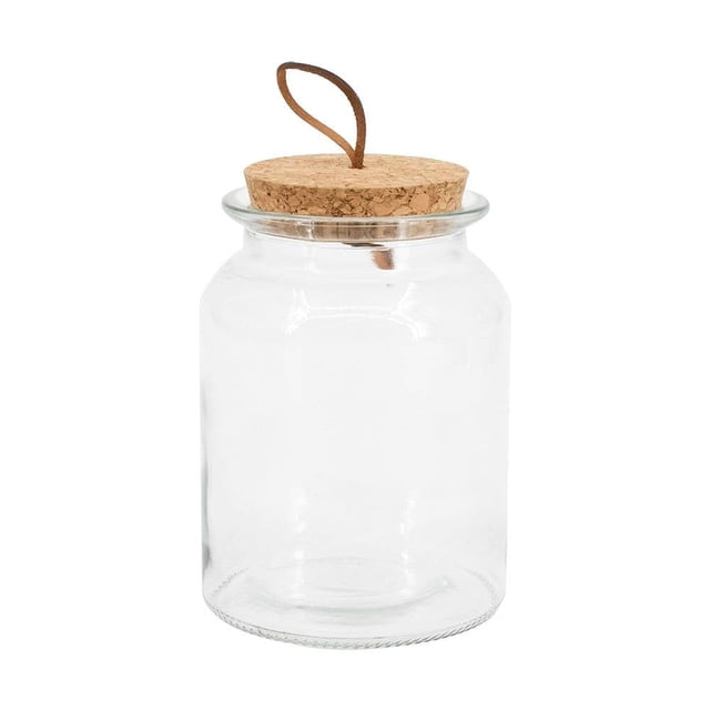 Canister Mainstays Vidrio Tapa de Corcho y Fibra de Mimbre 1 litro